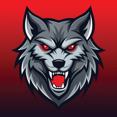 Vector illustration of Wolf head logo 