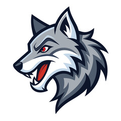 Vector illustration of Wolf head logo 