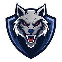 Vector illustration of Wolf head logo 