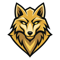 Vector illustration of Wolf head logo 