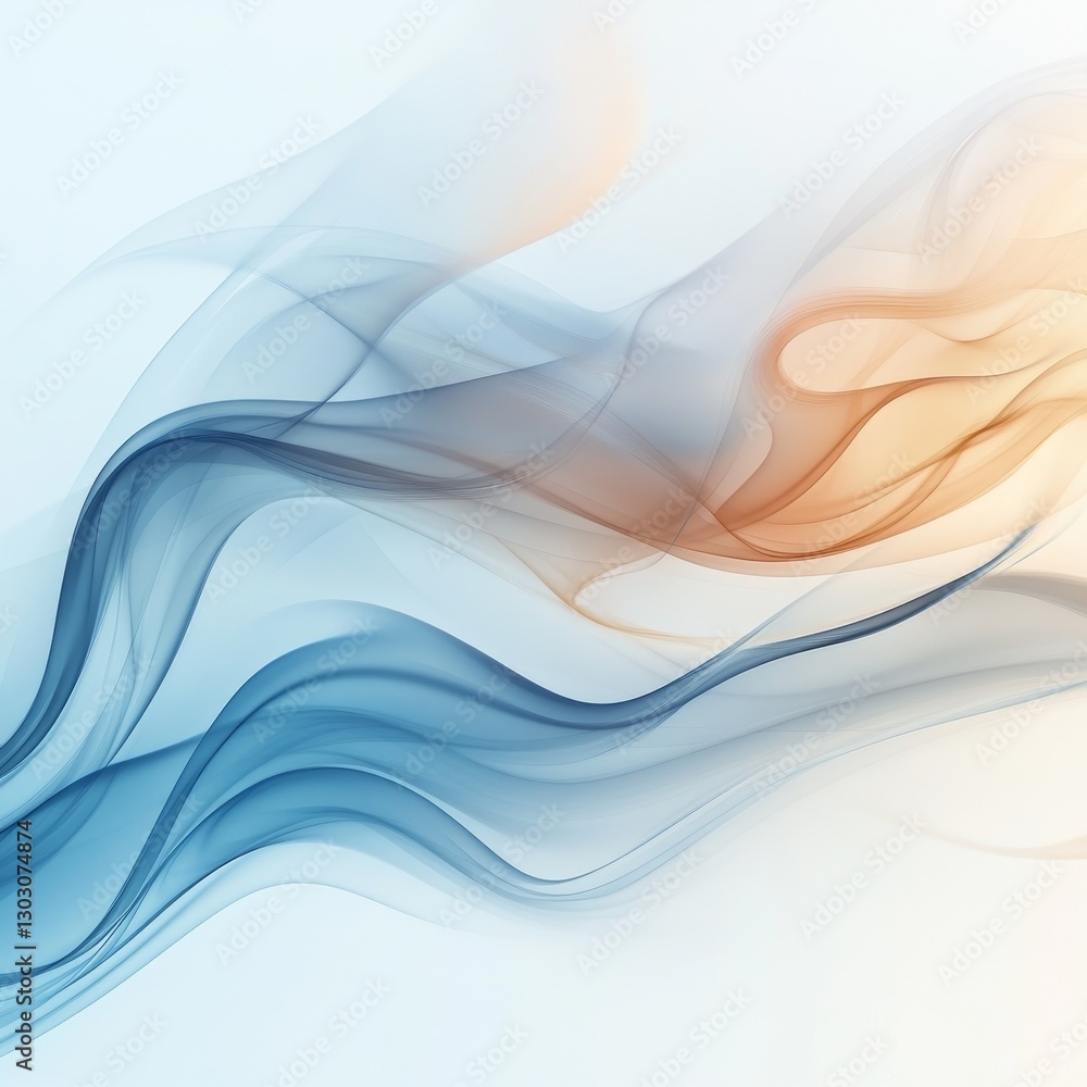 Poster dynamic flowing abstract swirl: vibrant colorful lines and soft silky waves background design