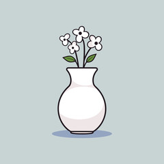 elegant illustration of a flower vase with flower
