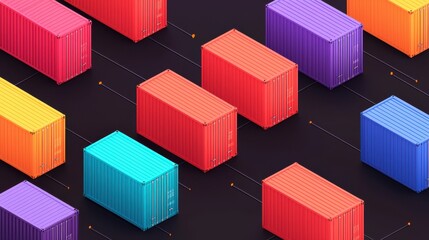 Kubernetes concept. Colorful Geometric Shapes Infographic of Cluster Architecture