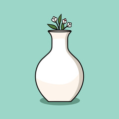 elegant illustration of a flower vase with flower