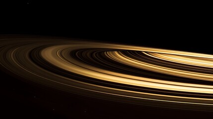 Fototapeta premium A detailed image of Saturn's rings casting shadows on its surface, framed by stars