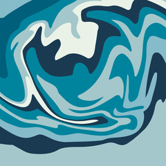 Fluid art. Modern artwork background. Mixture of acrylic paints. Abstract liquid painting marble texture, colorful gradient waves. Vector design for banner, flyer, business card, cover, invitation.