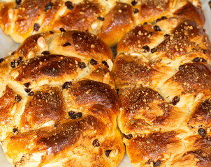 Homemade Sweet Easter Bread .Close up 
