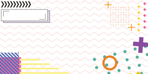 Abstract modern geometric seamless pattern , Geometric shapes background in flat design, Colorful Memphis pattern background , random modern geometrics collection graphic resources abstract shapes