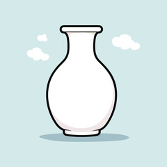 vector illustration of a vase