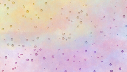 Dreamy Pastel Watercolor Background with Floating Raindrops