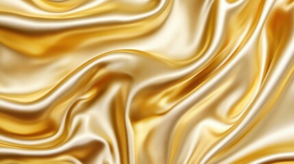 A gold fabric with a wave pattern