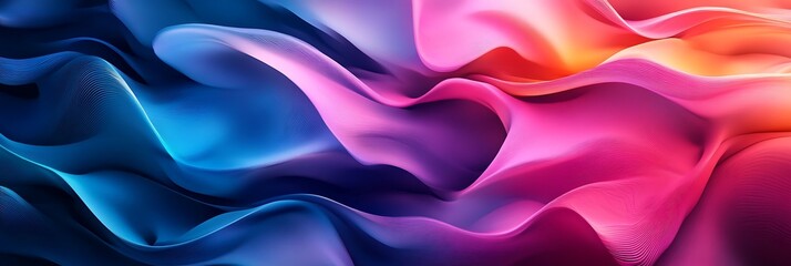 Fototapeta premium Abstract Swirls of Color: A vibrant display of flowing, abstract shapes in a symphony of colors, creates an impression of fluidity, depth, and movement.