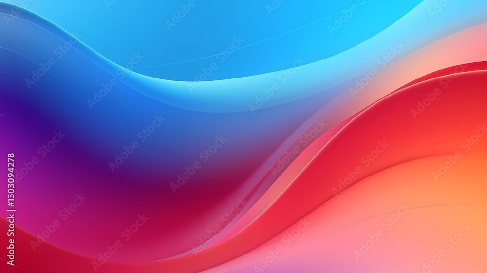 Aufkleber waves of color: abstract vibrant waves of color dance across the canvas in a harmonious blend of hue