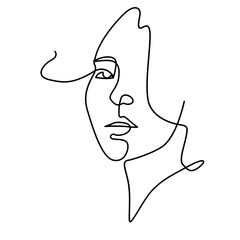 line art woman