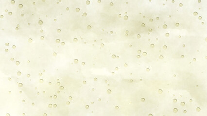 Soft Beige Watercolor Background with Transparent Raindrops