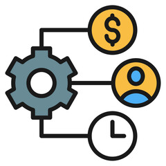 Resource Allocation Icon For Design Elements