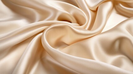 Fototapeta premium white silk satin fabric folding, abstract background