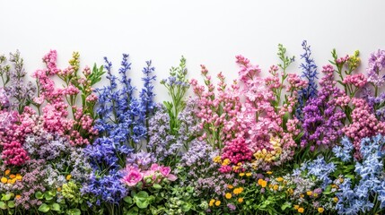 Obraz premium A vibrant tapestry of colorful flowers in full bloom, creating a stunning display of nature's artistry