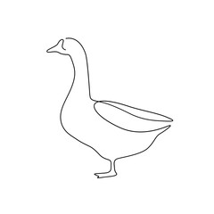 duck line art logo one line