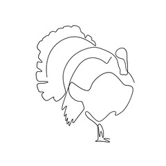 turkey line art logo one line