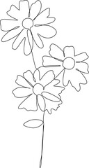 floral line art