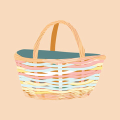 Fototapeta premium elegant illustration of a basket
