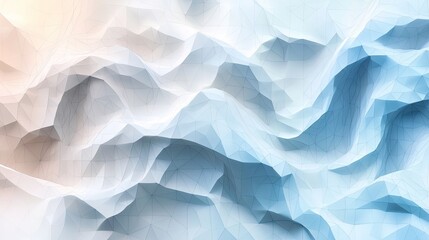Fototapeta premium Abstract polygonal landscape. Soft pastel colors. Background texture. Suitable for wallpaper, website, or print design