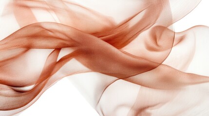 A long, flowing piece of fabric with a brownish hue