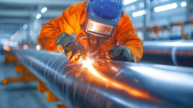 Pipeliner Welding on Oil Pipeline Projects, skilled workers engaging in the construction and maintenance of large-scale pipelines to ensure efficient resource transportation