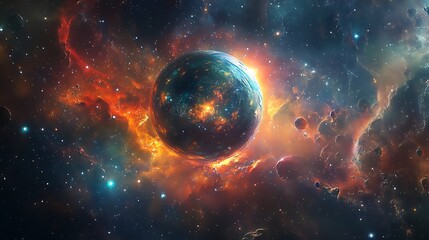 Fiery Cosmic Dance: A Planetary Nebula's Embrace