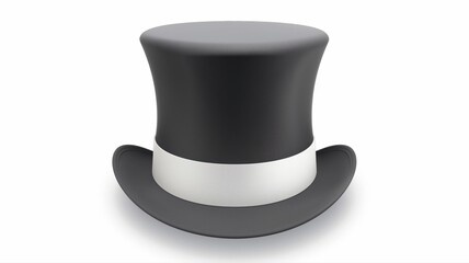 Top hat on a white background