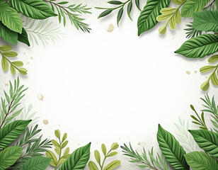 Natural Leaf Border Design
