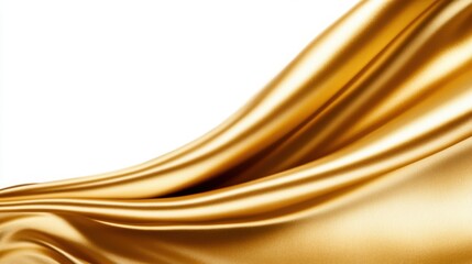 Obraz premium A gold fabric with a white background
