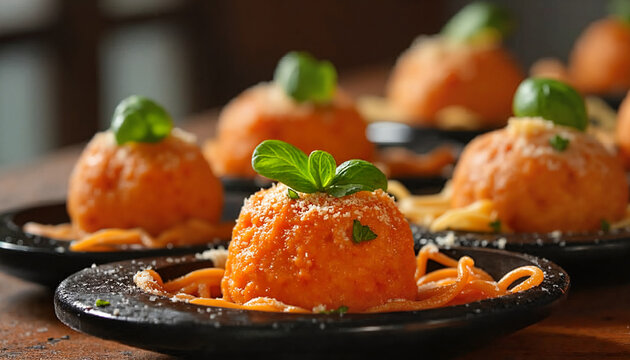 timballo di pasta, Delicious timballo di pasta served on a plate garnished with fresh herbs