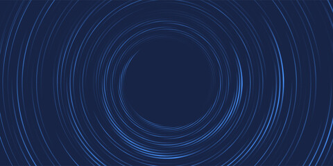 Abstract blue background with shining curved lines. Shiny blue swirl curved lines design. Spiral lines. Futuristic Technology Pattern