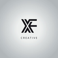 Initial Unique XF FX Letter Business Logo Design Vector Template.