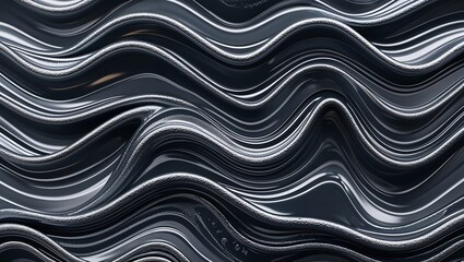 Gunmetal 3D wave ceramic texture on abstract background design illustration 