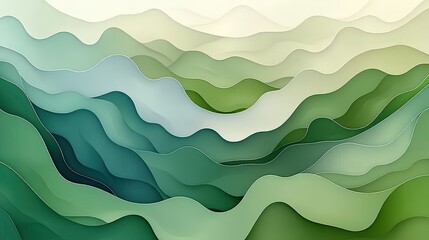 Abstract paper cut mountainscape. Possible use Background for presentations, nature-themed design projects, or digital art