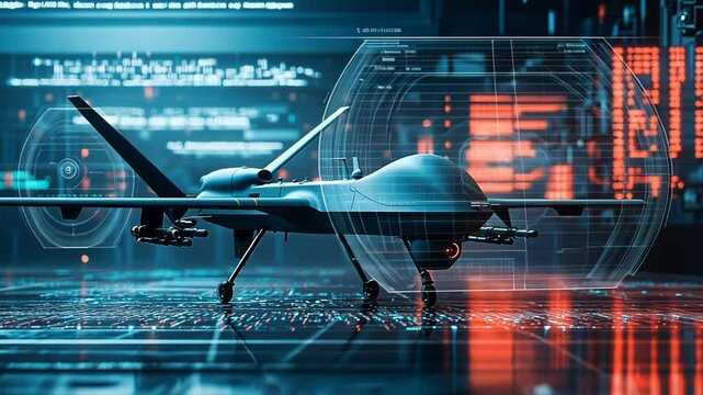 Futuristic drone reaper predator US military war missile
