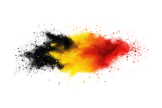 colorful black red gold yellow color isolated on transparent or white background, png 