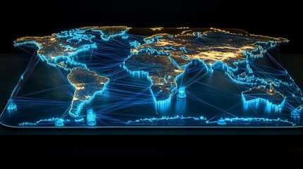 Global Network: A Digital Representation of Worldwide Interconnectivity