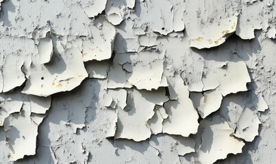 Obraz premium Peeling paint reveals layers on a wall.