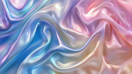 Fototapeta premium Holographic Silk Fabric with Contemporary Iridescent Colors