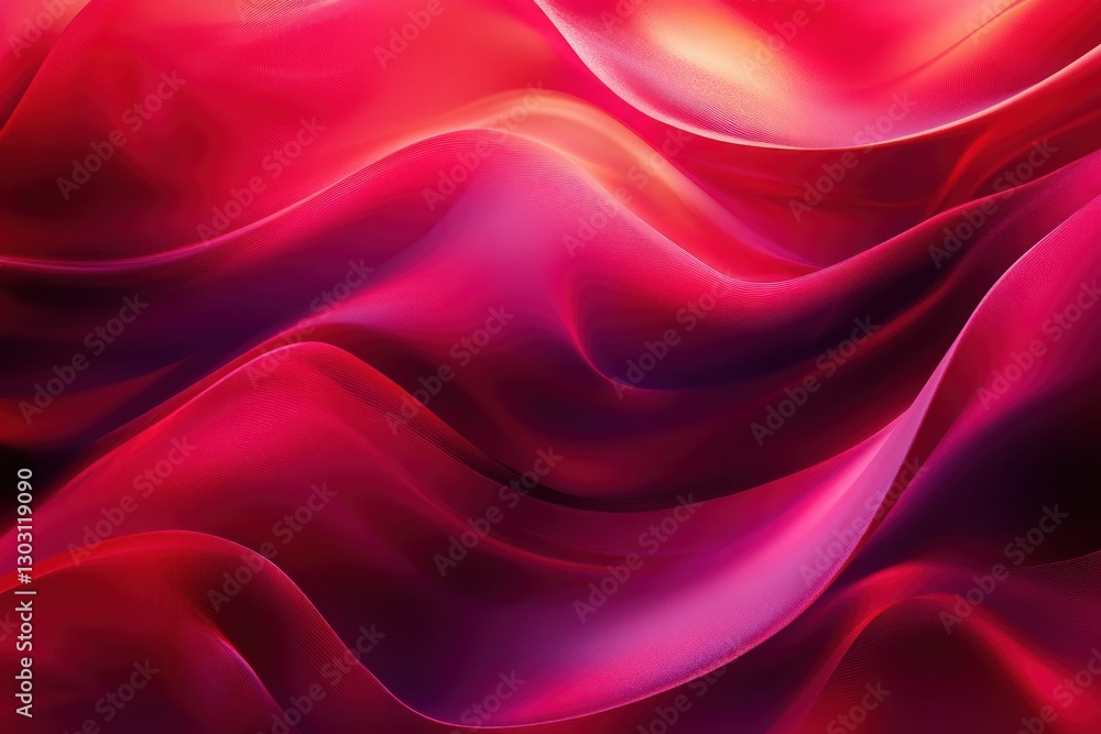 Poster elegant flowing red and pink fabric textures creating a dynamic visual experience