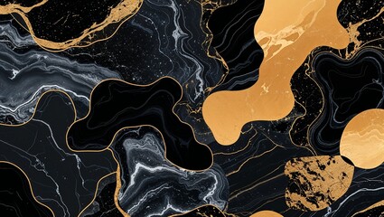 Jet black marble texture on abstract background design illustration 
