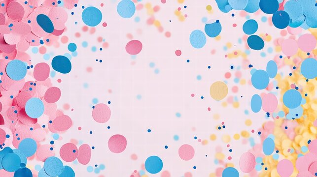 Festive Confetti Explosion: A vibrant explosion of colorful confetti rains down, creating a joyous and celebratory atmosphere, perfect for parties and special occasions. 