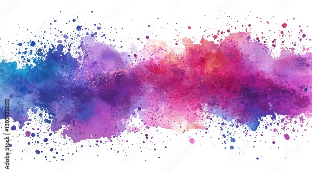 Poster vibrant watercolor splash: a dynamic and colorful abstract watercolor splash, featuring a blend of h