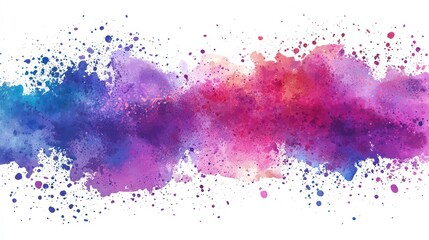 Obraz premium Vibrant Watercolor Splash: A dynamic and colorful abstract watercolor splash, featuring a blend of hues that create an expressive and artistic effect. 