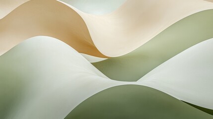 Smooth Organic Waves in Contemporary Style with Soft Background Tones