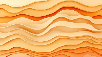Fototapeta premium Contemporary Organic Wave Background in Warm Orange Tones